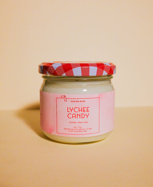 Lychee Candy Scented Candle Jar