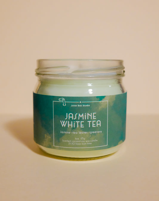 Jasmine White Tea Scented Candle jar