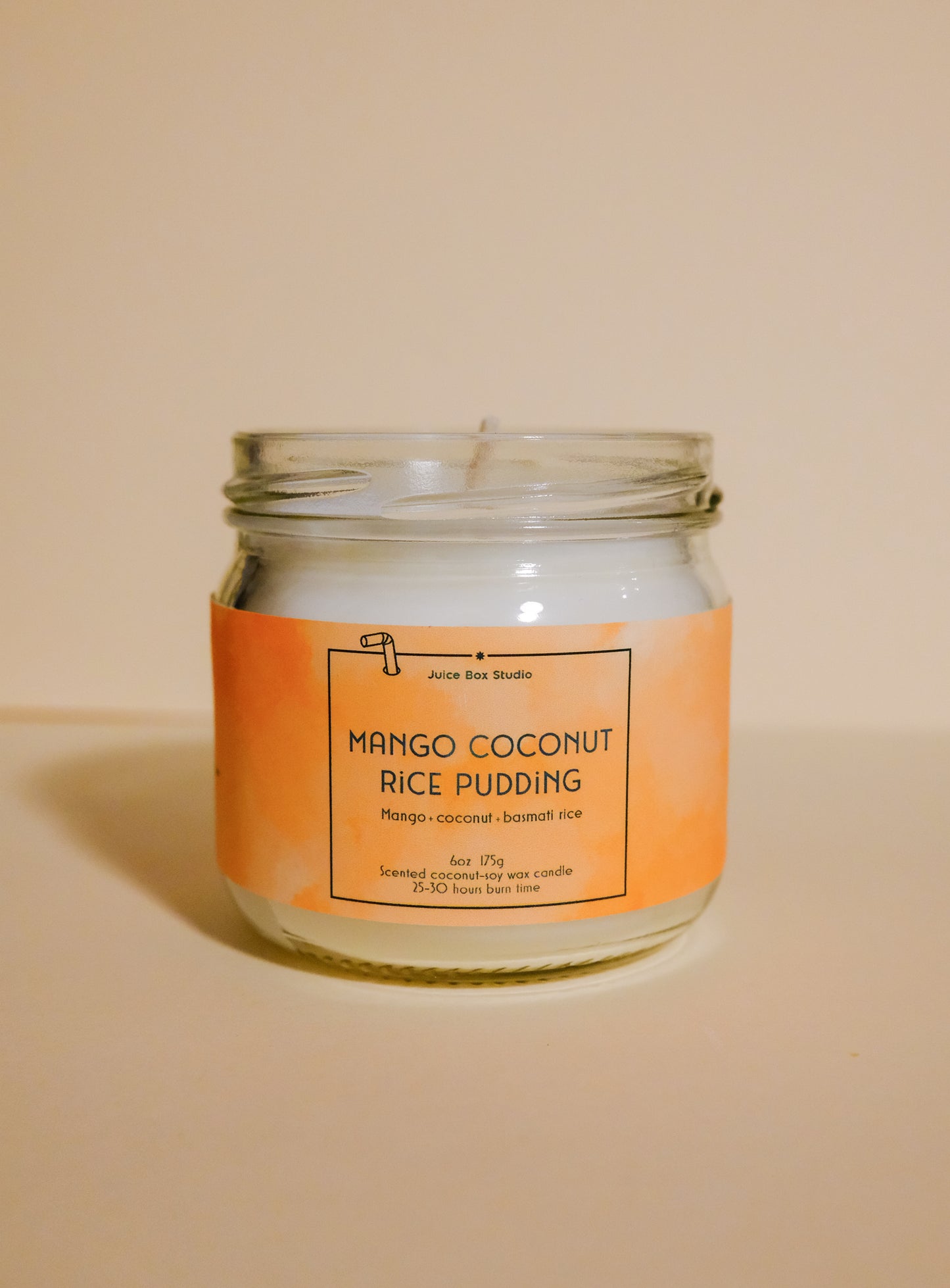 Mango Coconut Rice Pudding Scented Candle Jar