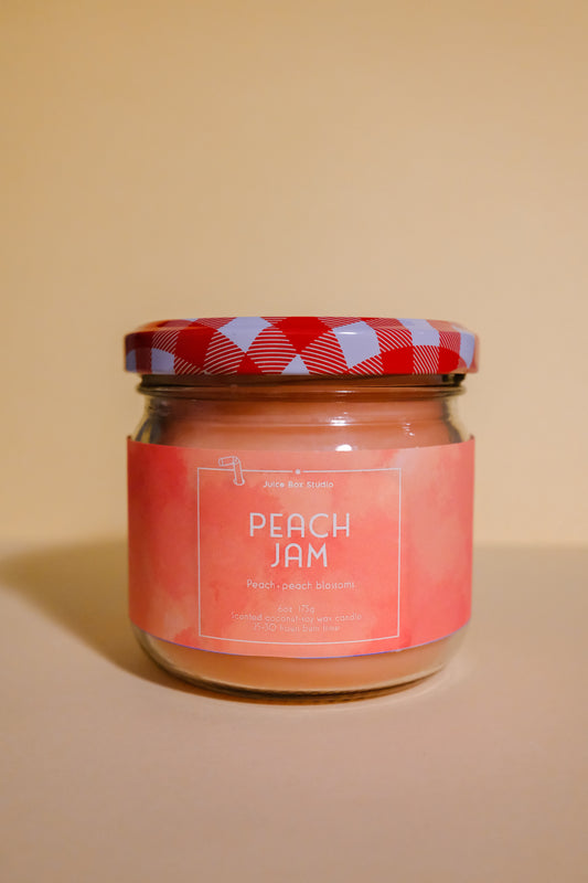 Peach Jam Scented Candle Jar