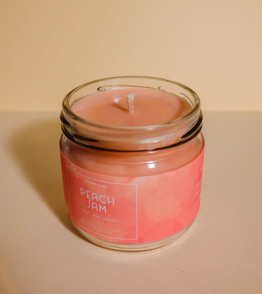 Peach Jam Scented Candle Jar