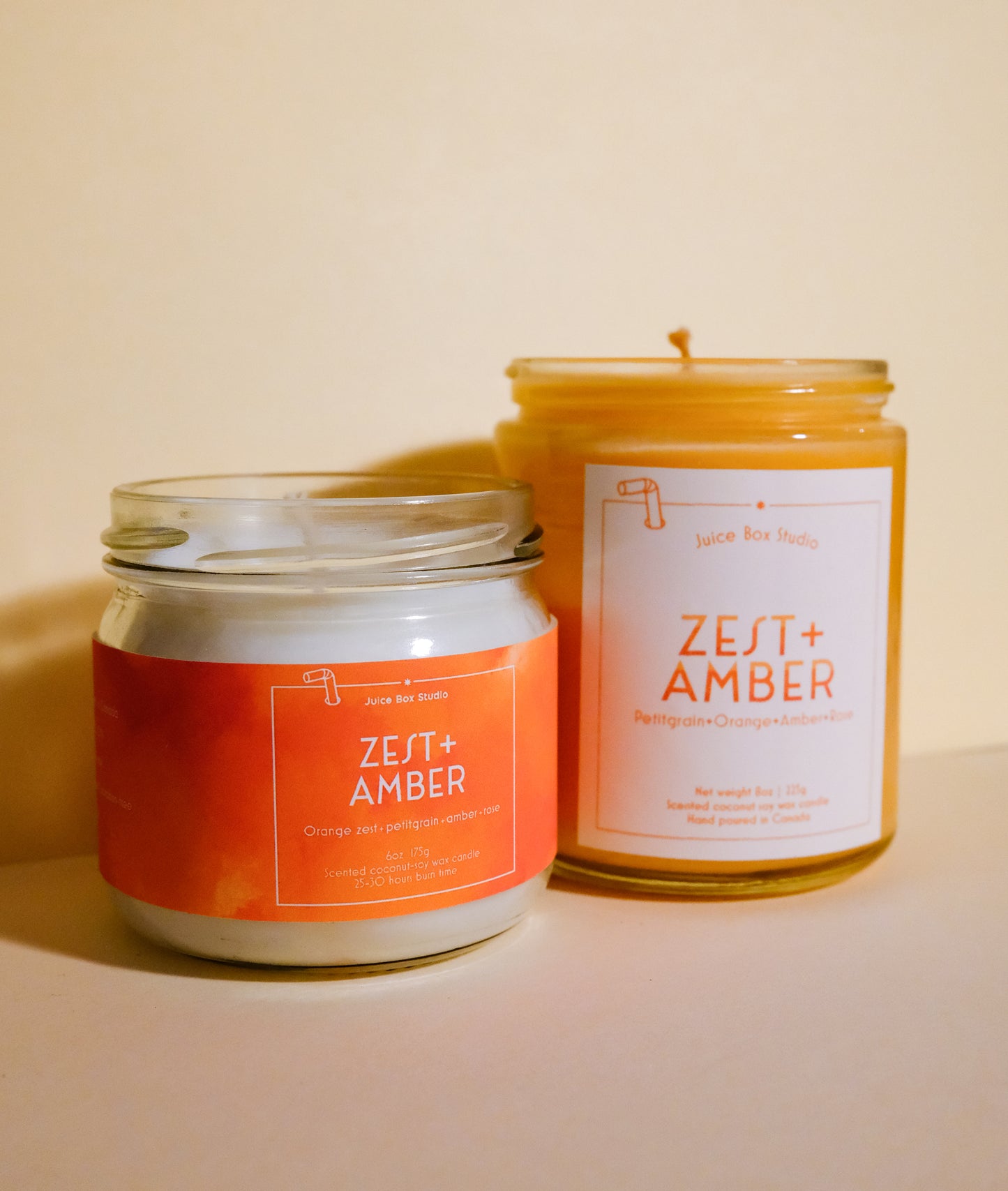 Zest & Amber Scented Candle jar