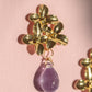 Lilac Drop Stud Earrings