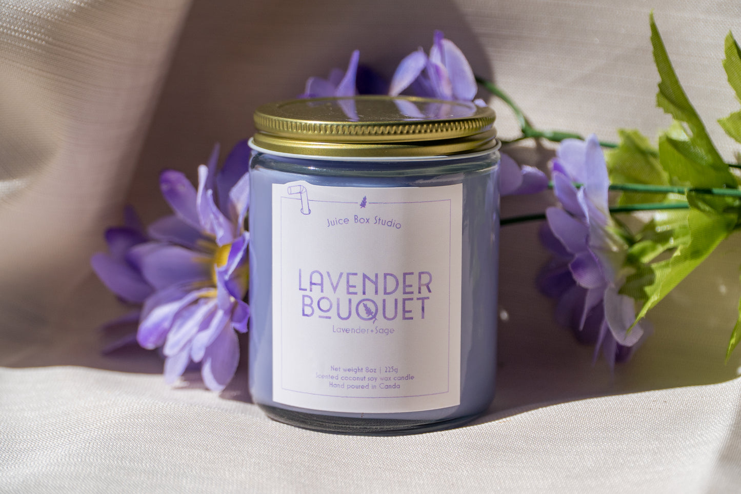 Lavender Bouquet Scented Candle jar