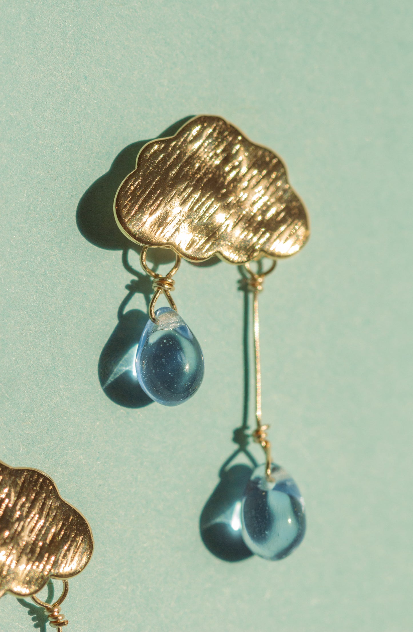 Cloudy Day Drop Stud Earrings