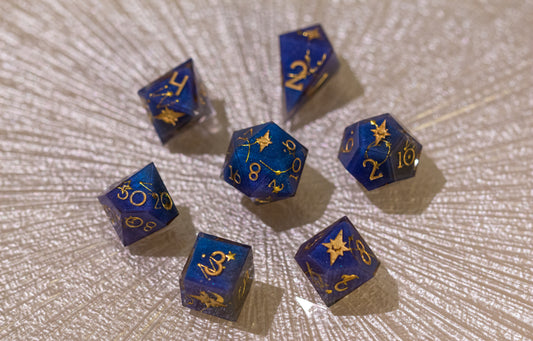 Starry Sky Polyhedral Dice Set