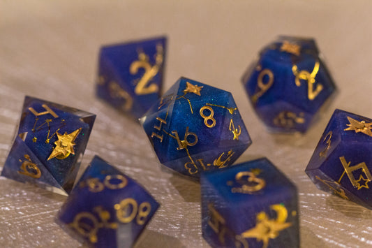 Starry Sky Polyhedral Dice Set